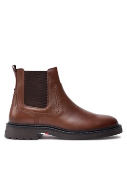 Tommy Hilfiger Sztyblety Comfort Lwt Lth Chelsea FM0FM05184 Brązowy ze sklepu MODIVO w kategorii Buty zimowe męskie - zdjęcie 181181539