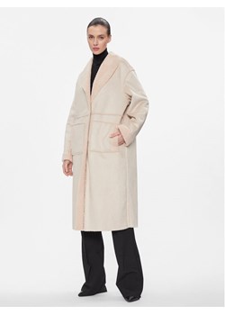 Marc Aurel Kożuch 5496 1000 93142 Beżowy Loose Fit ze sklepu MODIVO w kategorii Płaszcze damskie - zdjęcie 181181747