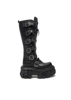 NEW ROCK Glany M-272-S3 Czarny ze sklepu MODIVO w kategorii Workery damskie - zdjęcie 181181875