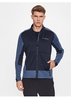 adidas Polar Terrex Tech Flooce Hiking Fleece HH9227 Niebieski Regular Fit ze sklepu MODIVO w kategorii Bluzy męskie - zdjęcie 181181905