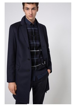 Hugo Płaszcz wełniany Migor2041 50438437 Granatowy Slim Fit ze sklepu MODIVO w kategorii Płaszcze męskie - zdjęcie 181182098