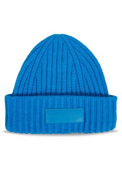 Tommy Hilfiger Czapka Tommy Twist Beanie AW0AW15325 Niebieski ze sklepu MODIVO w kategorii Czapki zimowe damskie - zdjęcie 181182285