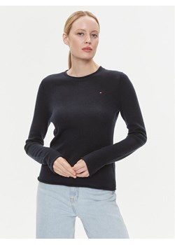 Tommy Hilfiger Sweter WW0WW40264 Granatowy Regular Fit ze sklepu MODIVO w kategorii Swetry damskie - zdjęcie 181182637