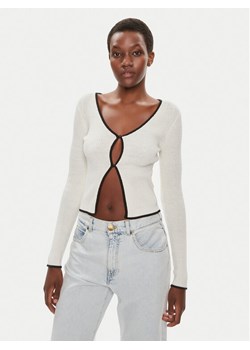 Brave Soul Kardigan LKC-273SASHAD Biały Slim Fit ze sklepu MODIVO w kategorii Swetry damskie - zdjęcie 181182946