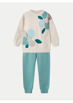 Mayoral Komplet sweter i spodnie materiałowe 4553 Zielony Regular Fit ze sklepu MODIVO w kategorii Komplety dziewczęce - zdjęcie 181182955