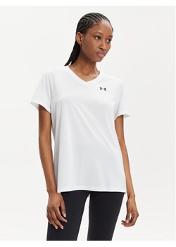Under Armour Koszulka techniczna Tech Ssv- Solid 1384229-100 Biały Loose Fit ze sklepu MODIVO w kategorii Bluzki damskie - zdjęcie 181183158