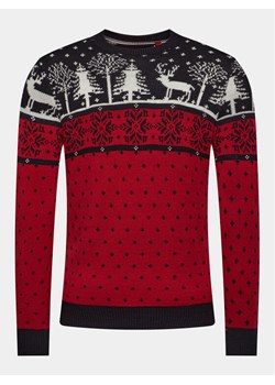 Brave Soul Sweter MK-248FEZZIWIG Czerwony Regular Fit ze sklepu MODIVO w kategorii Swetry męskie - zdjęcie 181183277