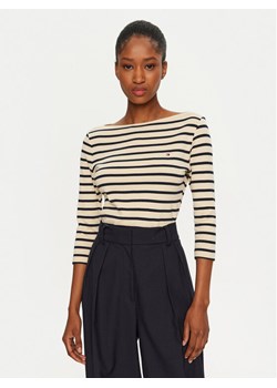 Tommy Hilfiger Bluzka New Cody WW0WW40589 Beżowy Slim Fit ze sklepu MODIVO w kategorii Bluzki damskie - zdjęcie 181183288