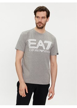 EA7 Emporio Armani T-Shirt 3DPT37 PJMUZ 3905 Szary Regular Fit ze sklepu MODIVO w kategorii T-shirty męskie - zdjęcie 181183345