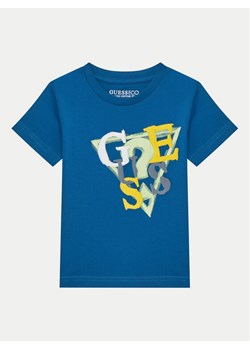 Guess T-Shirt N5GI10 K8HM4 Niebieski Regular Fit ze sklepu MODIVO w kategorii T-shirty chłopięce - zdjęcie 181183366