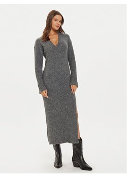 Liu Jo Sukienka dzianinowa WF4532 MA57P Szary Slim Fit ze sklepu MODIVO w kategorii Sukienki - zdjęcie 181183506