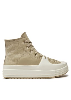 Converse Trampki Chuck Taylor All Star Construct Leather A06595C Beżowy ze sklepu MODIVO w kategorii Trampki męskie - zdjęcie 181183649