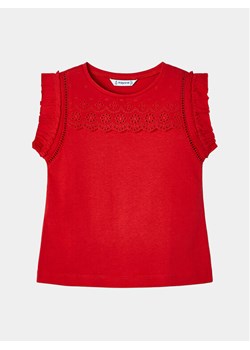 Mayoral Top 3094 Czerwony Regular Fit ze sklepu MODIVO w kategorii Bluzki dziewczęce - zdjęcie 181184028
