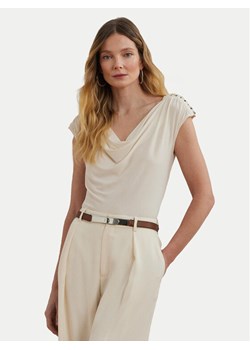 LAUREN RALPH LAUREN Bluzka 200898441001 Écru Relaxed Fit ze sklepu MODIVO w kategorii Bluzki damskie - zdjęcie 181184057