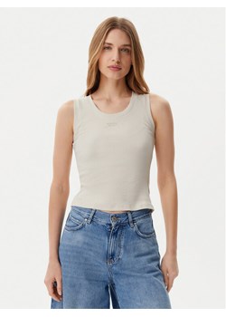 Tommy Jeans Top DW0DW21369 Beżowy Slim Fit ze sklepu MODIVO w kategorii Bluzki damskie - zdjęcie 181184225