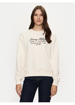 Tommy Hilfiger Bluza Modern WW0WW43574 Biały Regular Fit ze sklepu MODIVO w kategorii Bluzy damskie - zdjęcie 181184246
