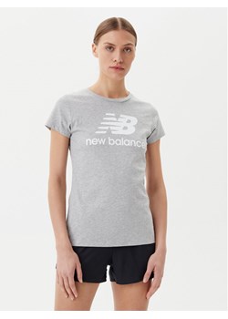 New Balance T-Shirt Essentials Stacked Logo Tee WT91546 Szary Athletic Fit ze sklepu MODIVO w kategorii Bluzki damskie - zdjęcie 181184579
