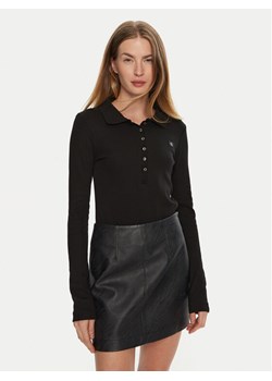 Calvin Klein Jeans Polo J20J224457 Czarny Slim Fit ze sklepu MODIVO w kategorii Bluzki damskie - zdjęcie 181184689