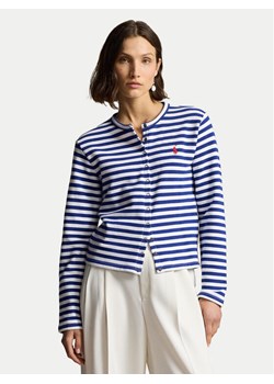Polo Ralph Lauren Kardigan 211942806001 Niebieski Slim Fit ze sklepu MODIVO w kategorii Swetry damskie - zdjęcie 181185007