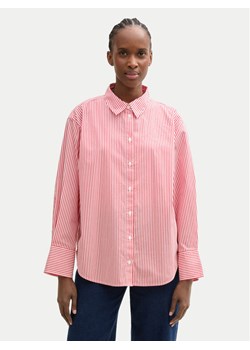 Tom Tailor Denim Koszula Striped loose-fit shirt 1040551 Czerwony Regular Fit ze sklepu MODIVO w kategorii Koszule damskie - zdjęcie 181185126