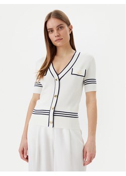 LOLA CASADEMUNT Kardigan LS2511007 Biały Regular Fit ze sklepu MODIVO w kategorii Swetry damskie - zdjęcie 181185165