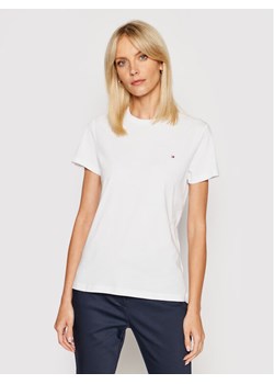 Tommy Hilfiger T-Shirt WW0WW22043 Biały Regular Fit ze sklepu MODIVO w kategorii Bluzki damskie - zdjęcie 181185388