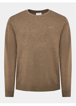 Lindbergh Sweter 30-80043 Brązowy Slim Fit ze sklepu MODIVO w kategorii Swetry męskie - zdjęcie 181185616