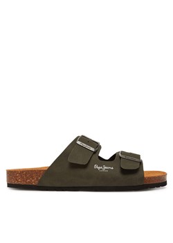 Pepe Jeans Klapki PMS90110 Khaki ze sklepu MODIVO w kategorii Klapki męskie - zdjęcie 181185776