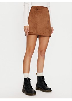Gina Tricot Spódnica z imitacji skóry 24264 Brązowy Regular Fit ze sklepu MODIVO w kategorii Spódnice - zdjęcie 181185816