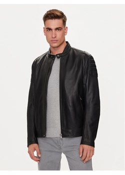 Boss Kurtka skórzana Jomoto 50518270 Czarny Regular Fit ze sklepu MODIVO w kategorii Kurtki męskie - zdjęcie 181185896