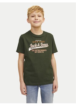 Jack&Jones Junior T-Shirt Logo 12258876 Zielony Regular Fit ze sklepu MODIVO w kategorii T-shirty chłopięce - zdjęcie 181186208