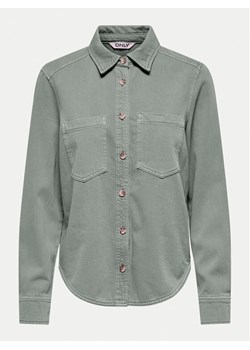 ONLY Koszula jeansowa Silla 15338783 Zielony Slim Fit ze sklepu MODIVO w kategorii Koszule damskie - zdjęcie 181186328