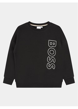 Boss Bluza J25Q13 S Czarny Regular Fit ze sklepu MODIVO w kategorii Bluzy chłopięce - zdjęcie 181186387