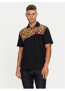 Just Cavalli Polo 76OAG6R2 Czarny Regular Fit ze sklepu MODIVO w kategorii T-shirty męskie - zdjęcie 181186588
