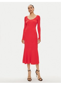 Pinko Sukienka dzianinowa Aloe Abito 102800 A170 Czerwony Slim Fit ze sklepu MODIVO w kategorii Sukienki - zdjęcie 181186606