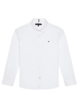 Tommy Hilfiger Koszula Solid Poplin KB0KB06965 D Biały Slim Fit ze sklepu MODIVO w kategorii Koszule chłopięce - zdjęcie 181186706