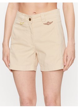 Aeronautica Militare Szorty jeansowe 231BE175DCT3084 Beżowy Regular Fit ze sklepu MODIVO w kategorii Szorty - zdjęcie 181186849