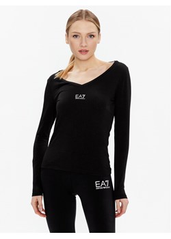 EA7 Emporio Armani Bluzka 8NTT52 TJFKZ 0200 Czarny Regular Fit ze sklepu MODIVO w kategorii Bluzki damskie - zdjęcie 181187099