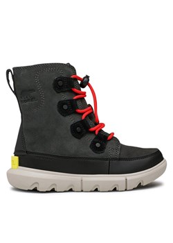 Sorel Śniegowce Youth Sorel Explorer Lace Wp NY4897-093 Czarny ze sklepu MODIVO w kategorii Buty zimowe dziecięce - zdjęcie 181187427