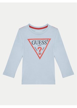 Guess Bluzka N84I24 K8HM0 Błękitny Regular Fit ze sklepu MODIVO w kategorii Bluzki dziewczęce - zdjęcie 181187449