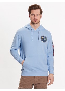 Alpha Industries Bluza Apollo Mission 106338 Niebieski Regular Fit ze sklepu MODIVO w kategorii Bluzy męskie - zdjęcie 181187625