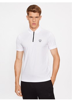 EA7 Emporio Armani Polo 8NPF13 PJRGZ 1100 Biały Regular Fit ze sklepu MODIVO w kategorii T-shirty męskie - zdjęcie 181187706