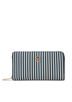 Tommy Hilfiger Duży Portfel Damski Poppy Summer Lrg Za AW0AW17269 Niebieski ze sklepu MODIVO w kategorii Portfele damskie - zdjęcie 181187779