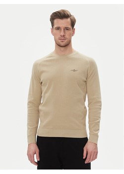 Aeronautica Militare Sweter 251MA1556L560 Beżowy Regular Fit ze sklepu MODIVO w kategorii Swetry męskie - zdjęcie 181187909