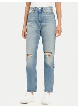 Calvin Klein Jeans Jeansy Authentic J20J225124 Niebieski Straight Fit ze sklepu MODIVO w kategorii Jeansy damskie - zdjęcie 181188095