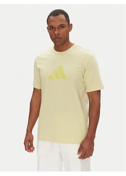 adidas T-Shirt Future Icons 3 Bar Logo JD4920 Żółty Regular Fit ze sklepu MODIVO w kategorii T-shirty męskie - zdjęcie 181188126