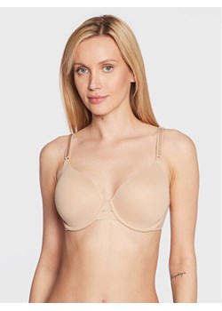 Calvin Klein Underwear Biustonosz bezszwowy 000QF1184E Beżowy ze sklepu MODIVO w kategorii Biustonosze - zdjęcie 181188235