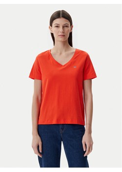 Gant T-Shirt Shield 4200750 Pomarańczowy Regular Fit ze sklepu MODIVO w kategorii Bluzki damskie - zdjęcie 181188407