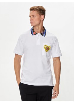 Versace Jeans Couture Polo 76GAGT11 Biały Regular Fit ze sklepu MODIVO w kategorii T-shirty męskie - zdjęcie 181188777