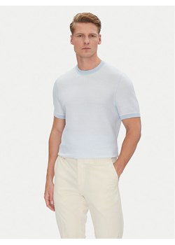BOSS Sweter Jianfranco 50537642 Błękitny Regular Fit ze sklepu MODIVO w kategorii Swetry męskie - zdjęcie 181188838